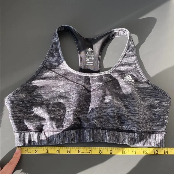 Adidas Climalite Gray Sports Bra XL Padless Athletic Sporty Street Casual - Picture 12 of 13
